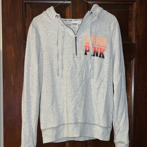 PINK Victoria Secret Grey Zip-Up Sweatshirt *SIZE SMALL*